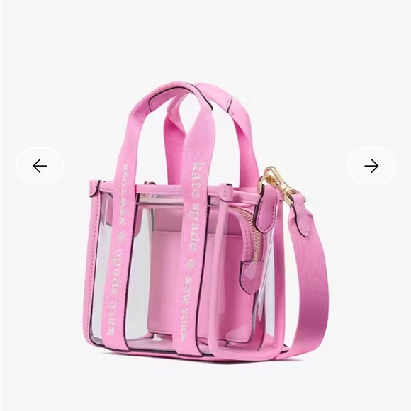 Kate Spade Pink Transparent Tote Bag - New - Picture 3 of 11
